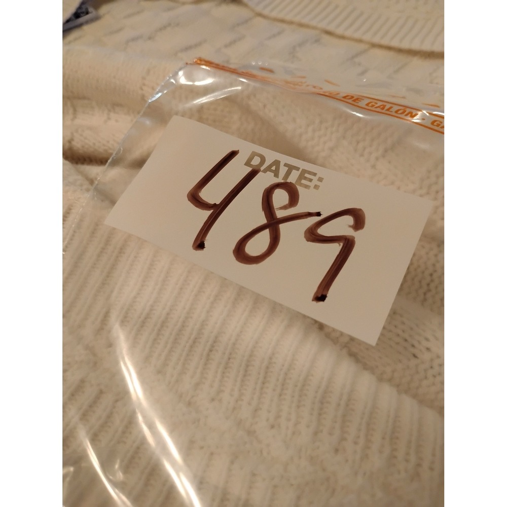 Basic Editions Girls White Knit Cardigan Heart Pattern Two Button Sweater 489 - Picture 7 of 7